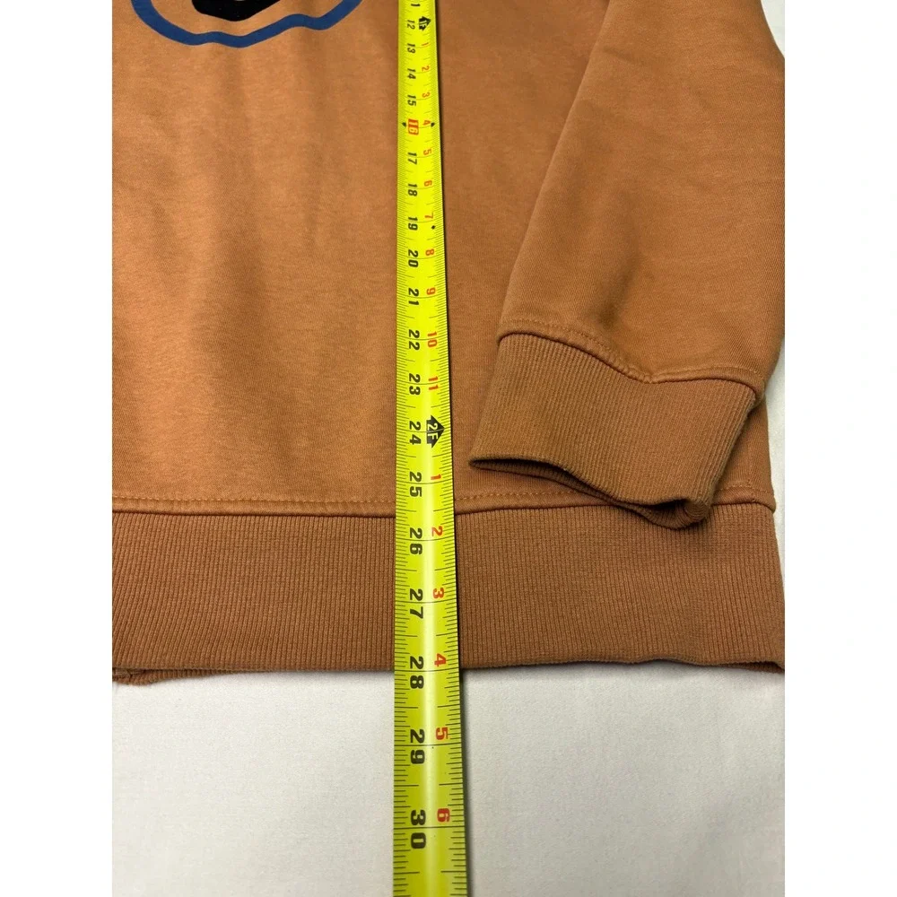 True Religion Mens XL‎ Brown Zip Up Horseshoe Logo Fleece Hoodie Sweatshirt 2002
